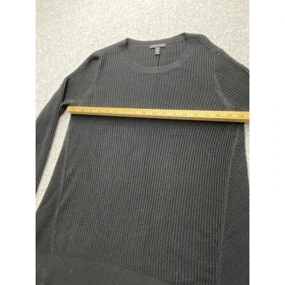 Eileen Fisher Sweater Womens Extra Large Black Merino Wool Ribbed Pullover Long - Picture 3 of 16